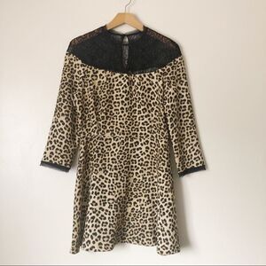Zara Cheetah print fit & flare midi dress Preowned
